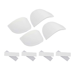 2 Pairs Soft Foam Padded Shoulder Pad Soft Covered Set-in Sewing Foam Pads for Clothes