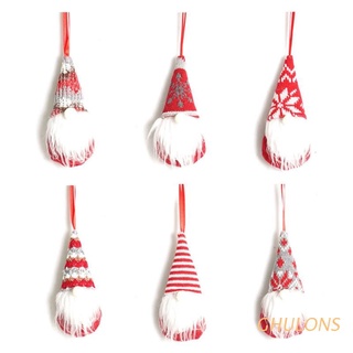 ghulons 6 estilos navidad copo de nieve gnome adornos escandinavo santa elfo colgante árbol de navidad decoraciones
