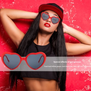 (superiorcycling) amor en forma de corazón efectos de luz gafas de sol mujer adulto moda amor gafas
