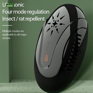 Portátil electrónico ultrasónico repelente de ratas repelente de mosquitos repelente de insectos de alta potencia ultrasónico repelente multifuncional de ratas qiqi