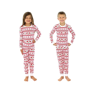 Pophouse ropa de dormir de navidad niños bebé adulto familia pijamas 2 piezas conjunto de ropa de dormir caliente traje
