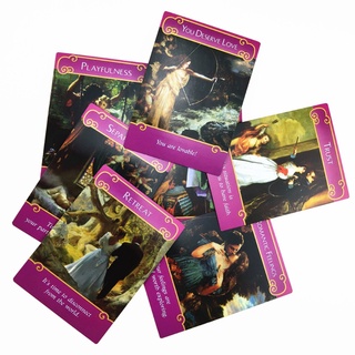 Qq* The Romance Angels Oracle Cards versión en inglés 44 cartas baraja Tarot leer destino adivinación juego de mesa (4)