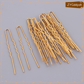 20 Pieces Metal Golden White K Tone U Shaped Hair Pins Hair Style Hair Pins Wave Style Hair Braid Twist Styling Clips for and Women