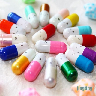 [jingting] 50 piezas mensaje en una botella cápsula letra lindo amor amistad media color pastillas