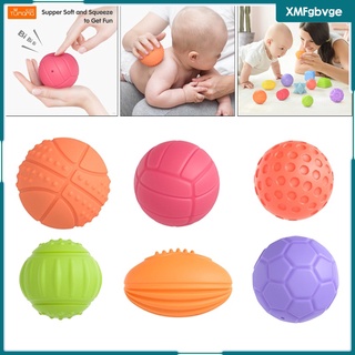 6 Pack Kids Toddlers Soft Sensory Balls Baby Massage Stress Relief Gift