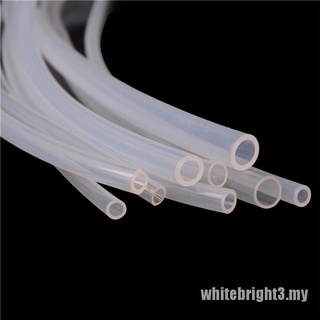 [WHITE3] Tubo de silicona translúcido transparente de 1 m de grado alimenticio, no tóxico, leche, leche, goma suave