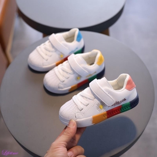 los niños zapatos de deporte arco iris fondo antideslizante zapatos de niño de ocio pequeños zapatos
