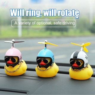 el pato ligero cuerno pequeño pato amarillo decoración coche rompevientos patito con casco (1)