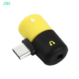 zwi tipo c a 3,5 mm auriculares jack cargador adaptador para xiaomi mi6 6x 8 note3 mix 2 huawei mate 10/pro p20