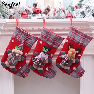 Calcetines De navidad 3d De tela bordada Ecológica/calcetines De navidad Para el hogar (1)
