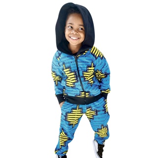 Toddler Kids Boys Autumn Dashiki African Windproof Coat Outwear Jacket Pants Set