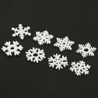 2021 nuevo 50 piezas colgante de árbol de navidad de madera blanca copo de nieve adorno de navidad decoración colgante de navidad (6)