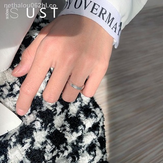 [en stock] anillo amante plata esterlina 925 personalizado letras pareja anillo hombres y mujeres un par de animado viento frío anillo personalidad nicho diseño ins (3)