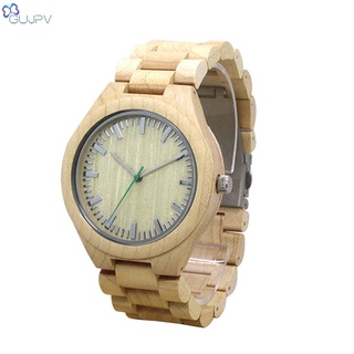 Reloj deportivo Analógico gu De bambú Natural Natural De madera unisex para hombre