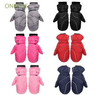 Onekiss guantes De esquí antideslizantes De color sólido De Manga larga multicolor para niños