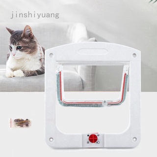 Jinshiyuang .my Pet Door cerradura pequeña mediana grande gato cachorro solapa magnética marco de puerta nuevo