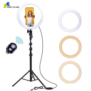 LED Selfie Anillo De Luz Con Trípode Soporte Y De Teléfono Regulable Ringlight