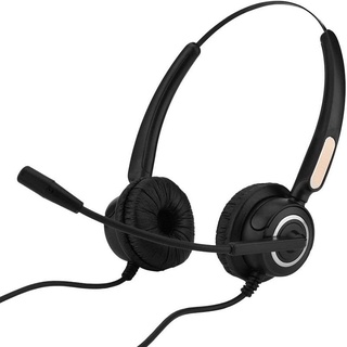 (ShoppingEverydays) Auriculares USB con micrófono en línea Control silencio en el oído de centro de llamadas auriculares