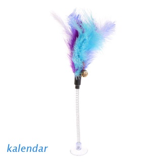kalen gato juguetes pluma palo primavera ventosa mascota teaser divertida varita interactiva campana