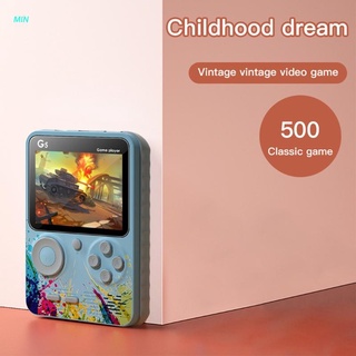 Min G5 Consola De juegos Retro Portátil De Consola De juegos Portátil De 3.0 pulgadas 500 juegos 1000mah batería recargable Para niños y adultos