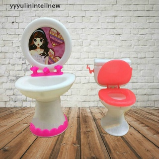 [yyyyulinintellnew] moda 1 closestool +1 lavabo dispositivos de lavado para casa de muñecas barbie muebles calientes