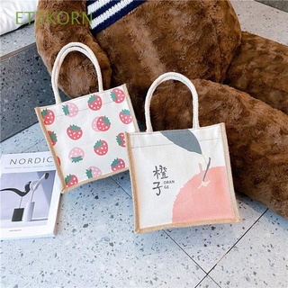 etzkorn lindo bolso de lona portátil picnic pequeño bolso bolso de viaje moda al aire libre japonés camping estilo coreano crossbody