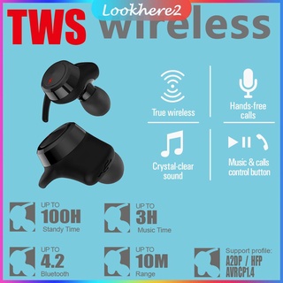 (mira aquí) us001 mini tws inalámbrico compatible con bluetooth 4.2 auriculares estéreo auriculares con micrófono