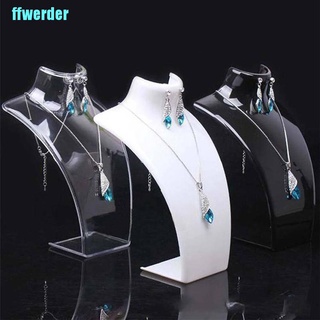 [ffwerder] collar de joyería acrílico colgante pendientes de plástico maniquí busto expositor soporte