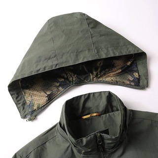 Hombres chaquetas militares táctica impermeable Bomber chaqueta con capucha cortavientos hombres deportes al aire libre de secado rápido chaqueta ligera abrigo (7)