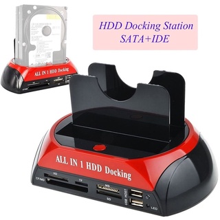 HDD Estación De Acoplamiento Dual USB 2.0 2.5/3.5 Pulgadas IDE SATA Externo Caja 10-12