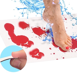 Sangriento alfombra de baño cambio de Color hoja vueltas rojo mojado te hacen sangrienta huellas (5)