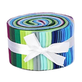 tiras de tela coloridas rollos de gelatina de 2,5 pulgadas de tela artesanal para patchwork