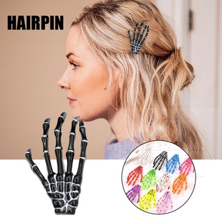 Halloween Skeleton Hands Bone Hair Clips for Women Girls Nonslip Devil Claw Barrettes Hair Accessories