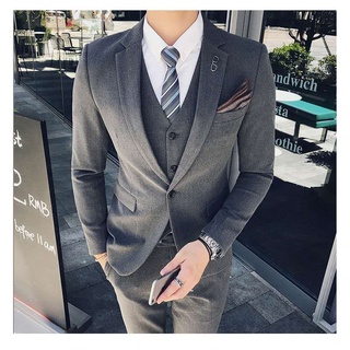 De gama alta de encargo de los hombres traje de dos piezas de color sólido pequeño traje masculino de negocios casual ropa formal desgaste profesional masculino novio vestido de novia (2)