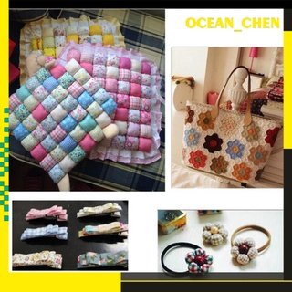 (Ocean_Chen) Set De 9 pzs tela De tela textil De algodón cuadriculada De retazos De tela De grasa Para álbum De recortes tela De Costura (2)