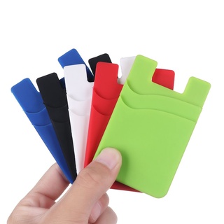 shoogii nuevo teléfono titular de la tarjeta palo adhesivo cartera caso tarjeta bolsillo universal silicona moda venta caliente elástico/multicolor (4)