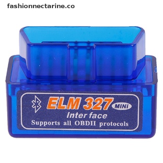 【nectarine】 Bluetooth V2.1 Mini Elm 327 OBDII Scanner OBD Car Diagnostic Tool Code Reader 【CO】