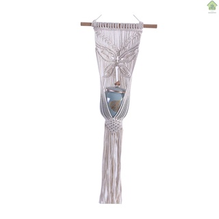 Nuevo macramé percha decorativa maceta titular interior al aire libre colgante maceta cesta de algodón cuerda decoración del hogar (1)