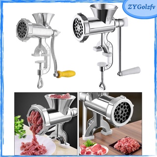 Hand Operated Meat Grinder, Manual Beef Chopper Mincer Sausage Maker Filler, Table Kitchen Home Tool for Meat Vegetable (1)