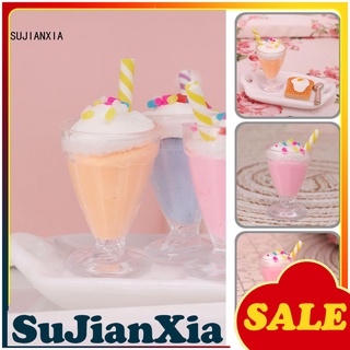 Sujianxia Fresh apariencia helado modelo Mini taza de helado conveniente para almacenar 1/12 casa de muñecas (1)