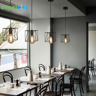 (Angelcity) E27 Retro Industrial colgante de luz de hierro forjado barra de café tienda de araña accesorios
