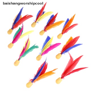 bswc 10pcs bola de bádminton al aire libre niños goma volante pluma volante nuevo