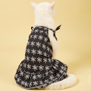 Gooditem vestido de perro impresión sin mangas poliéster de dos patas camisola mascota falda para el verano (3)