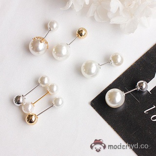 ❤Mt Simple y versátil de doble cabeza perla Pin para camisa suéter Pin señoras (3)
