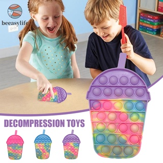 Juguete Colorido De silicona descompresión Push Bubble Fidget Sensory juguete rompecabezas entrenamiento Para niños adultos (1)
