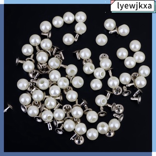 [lyewjkxa] 100 pzs juego De perlas acrílicas remaches con remaches/botones Para sombrero/zapatos/ropa/falda/vehículo Nupcial Diy