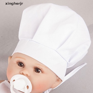 xjco 1set lindo bebé chef delantal y sombrero para niños disfraces de algodón mezclado chef fotos prop fad