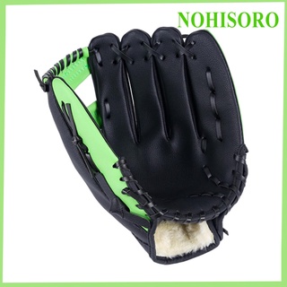 [nohisoro] Guantes de béisbol ajustables con cuero suave engrosamiento lanzador de softbol guantes para niños adolescentes adultos mano izquierda,