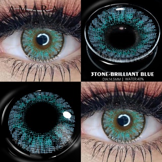 amara lentes de contacto coloridos ojos 3tone serie 1 par de lentes de decoración comestics maquillaje uso anual (4)