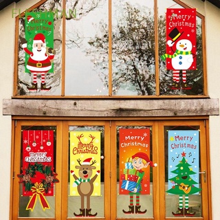 fleshman 1 pieza bandera colgante alce navidad puerta bandera decoración de navidad año nuevo para puerta, ventana santa claus regalos multi-aplicación feliz navidad signo adornos de navidad